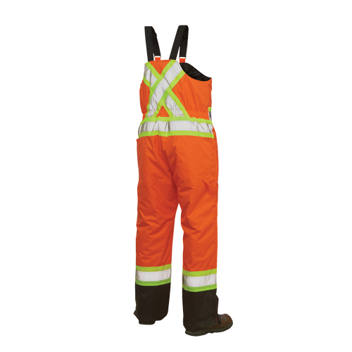 Lined Safety Overalls, Polyester/Polyurethane, Large, High Visibility Orange Meunier Outillage Industriel