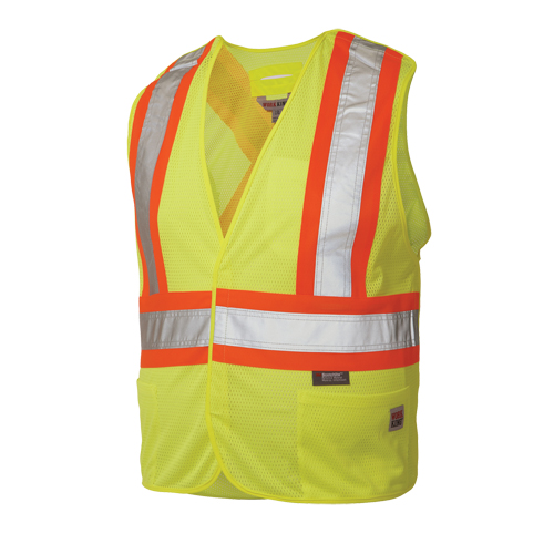 Veste de s&eacute;curit&eacute; d&eacute;tachable en cinq points, Jaune lime haute visibilit&eacute;, Grand/T-Grand, Polyester Meunier Outillage Industriel