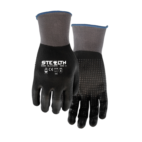 Gants 395 Stealth Blackbird, 11/2T-Grand, R&ecirc;vetement Mousse de nitrile, Calibre 15, Enveloppe en Nylon Meunier Outillage Industriel