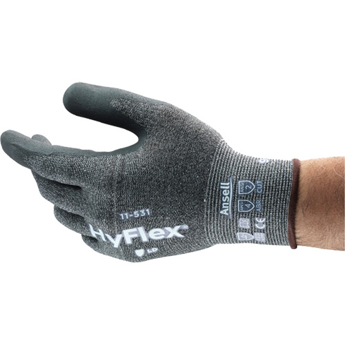 Hyflex&reg; Cut-Resistant Coated Glove, 6, Nitrile Coating, 18 Gauge, Nylon Shell Meunier Outillage Industriel