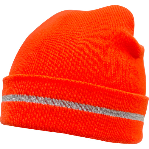 High Visibility Knit Hat with Reflective Stripe, High Visibility Orange, Acrylic Meunier Outillage Industriel