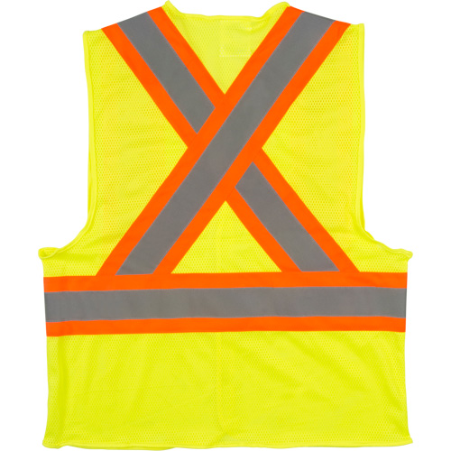 Traffic Safety Vest, High Visibility Lime-Yellow, Medium, Polyester Meunier Outillage Industriel