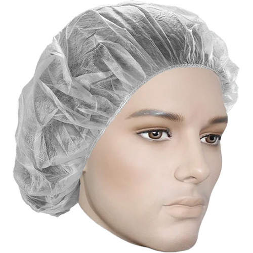 Bonnets bouffants, Polypropyl&egrave;ne, 18", Blanc Meunier Outillage Industriel