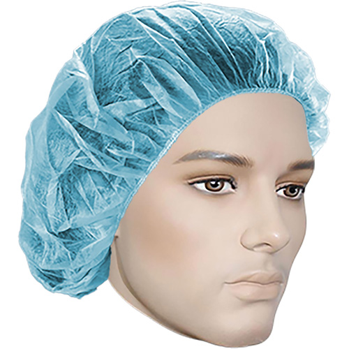 Bonnets bouffants, Polypropyl&egrave;ne, 18", Bleu Meunier Outillage Industriel