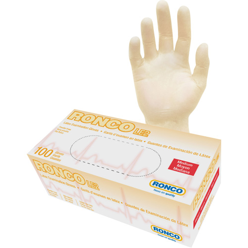 Disposable Gloves, Medium, Latex, 4-mil, Powder-Free, Natural, Class 2 Meunier Outillage Industriel