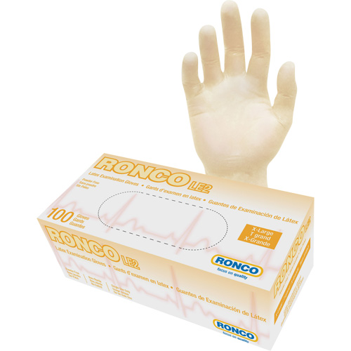 Gants jetables, T-Grand, Latex, 4 mils, Sans poudre, Naturel, Classe 2 Meunier Outillage Industriel