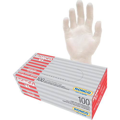 Gants jetables, Moyen, Vinyle, 3 mils, Sans poudre, Transparent Meunier Outillage Industriel