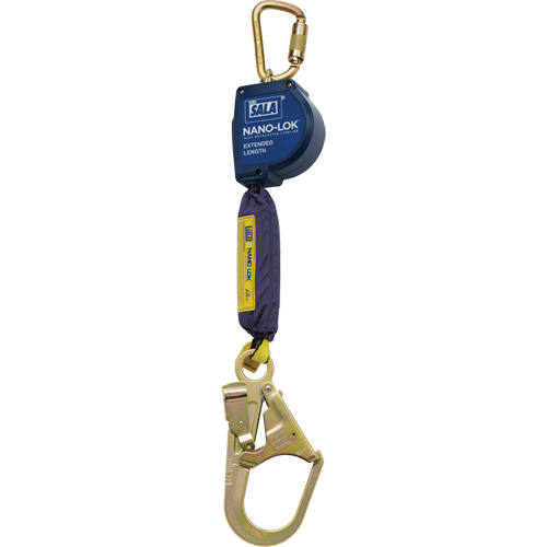 Cordage de s&eacute;curit&eacute; autor&eacute;tractable allong&eacute; Nano-Lok, 9', Polyester/Sangles, Pivotant Meunier Outillage Industriel