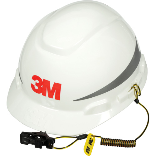 Longe pour casque de s&eacute;curit&eacute;, Spirale, Attache/boucle Meunier Outillage Industriel
