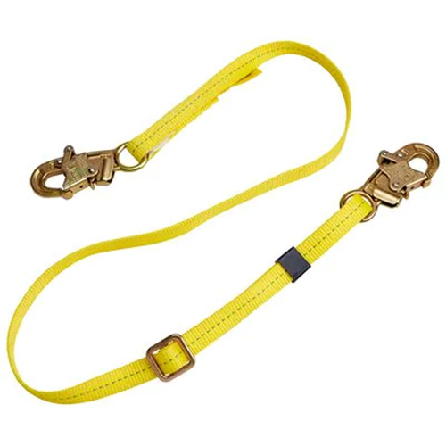 Longe de positionnement r&eacute;glable &agrave; sangle, 1 branches, 4', Classe CSA B, Polyester Meunier Outillage Industriel