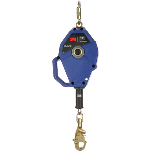 Cordage de s&eacute;curit&eacute; autor&eacute;tractable avec verrouillage intelligent, 20', Acier galvanis&eacute;, Pivotant Meunier Outillage Industriel