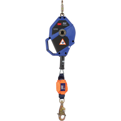 Cordage de s&eacute;curit&eacute; autor&eacute;tractable avec verrouillage intelligent, 30', Acier inoxydable, Pivotant Meunier Outillage Industriel