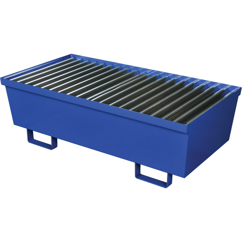 Palette de confinement des d&eacute;versements en acier, Capacit&eacute; de d&eacute;versement 74 gal. US, 27" x 51,25" x 13" Meunier Outillage Industriel