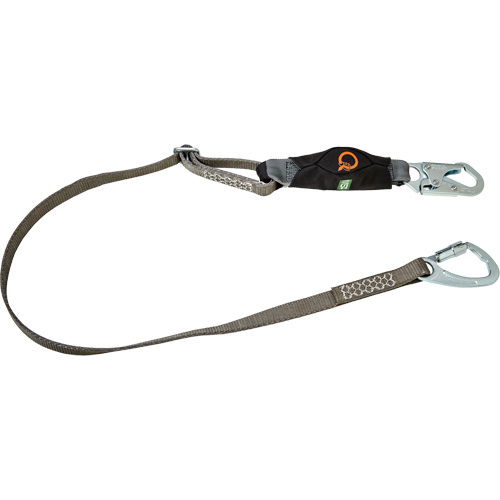 V-Series Tie-Back Lanyard, 6', Carabiner Center, Snap Hook Leg Ends, Polyester Meunier Outillage Industriel