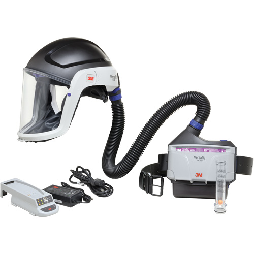 Versaflo Heavy Industry PAPR Kit, Headcover & Faceshield, Lithium-Ion Battery Meunier Outillage Industriel