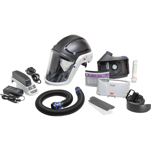 Versaflo Heavy Industry PAPR Kit, Headcover & Faceshield, Lithium-Ion Battery Meunier Outillage Industriel