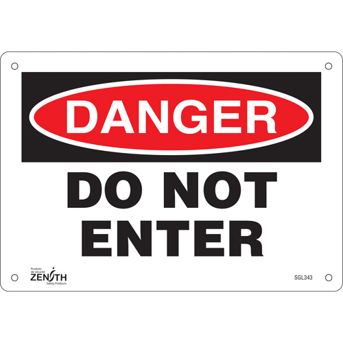 Enseigne Do Not Enter, 7" x 10", Aluminium, Anglais Meunier Outillage Industriel