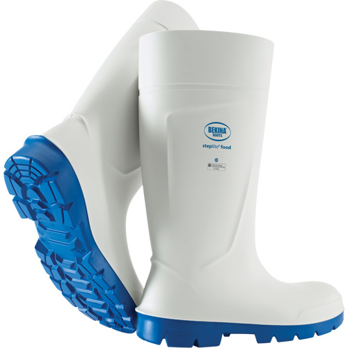 Bekina&reg; Steplite Food Safety Boots, Polyurethane, Steel Toe, Size 4 Meunier Outillage Industriel