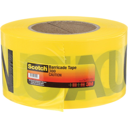 Scotch&reg; Buried Barricade Tape, English, 3" W x 1000' L, 2 mils, Black on Yellow Meunier Outillage Industriel
