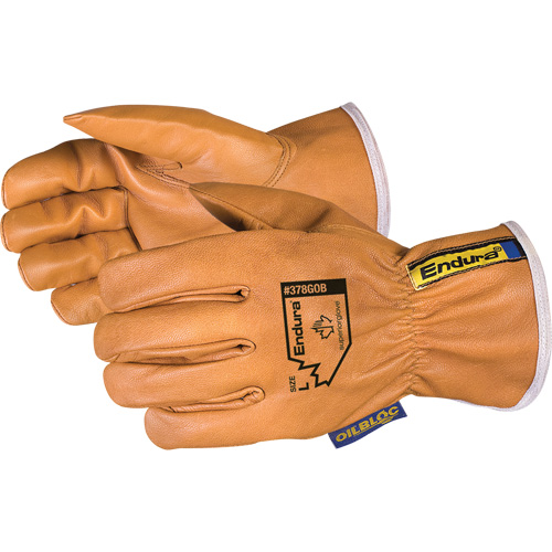 Gants de conducteur Oilbloc Endura, T-Grand, Paume en Cuir fleur de ch&egrave;vre Meunier Outillage Industriel
