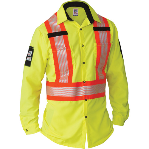 Ripstop High-Visibility Long Sleeve Shirt, Polyester, Small, High Visibility Lime-Yellow Meunier Outillage Industriel