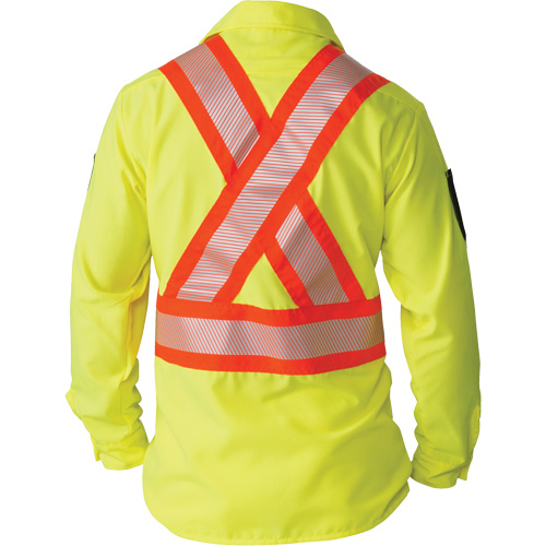Ripstop High-Visibility Long Sleeve Shirt, Polyester, Small, High Visibility Lime-Yellow Meunier Outillage Industriel