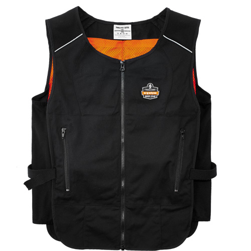 Chill-Its&reg; 6260 Lightweight Phase Change Cooling Vest with Packs, Small/Medium, Black Meunier Outillage Industriel