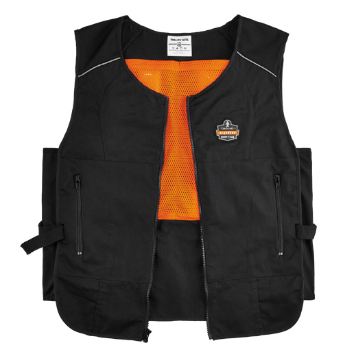 Chill-Its&reg; 6260 Lightweight Phase Change Cooling Vest with Packs, Small/Medium, Black Meunier Outillage Industriel