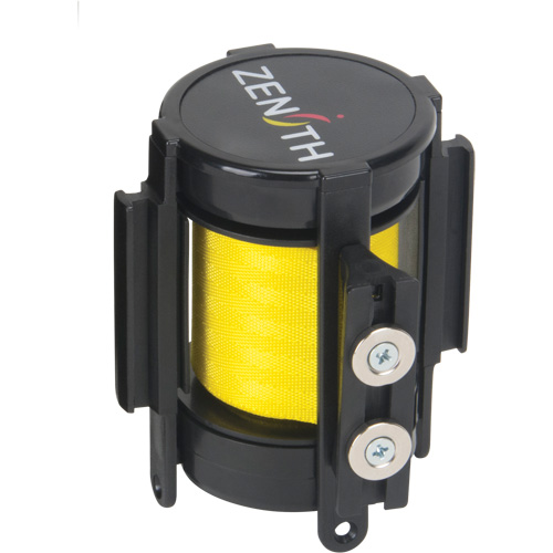 Magnetic Tape Cassette for Build-Your-Own Crowd Control Barrier, Attention ne pas entrer, 7', Yellow Tape Meunier Outillage Industriel