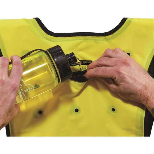 Veste refroidissante &agrave; &eacute;vaporation s&egrave;che &eacute;conomique Chill-Its 6687, Grand/T-Grand, Jaune lime haute visibilit&eacute; Meunier Outillage Industriel