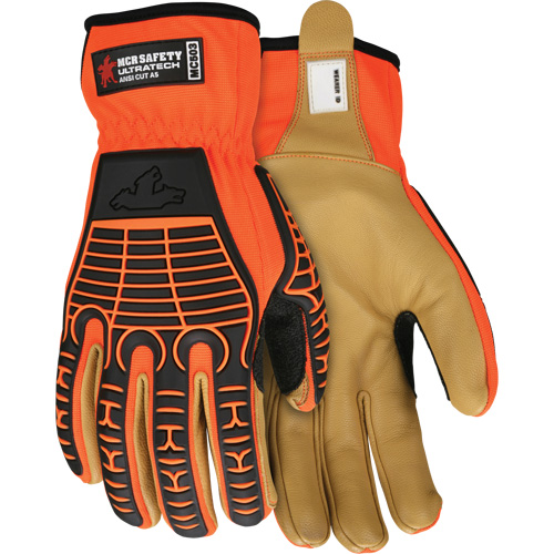 Gants antichocs UltraTech, Moyen, Paume en Cuir fleur, Poignet &agrave; enfiler Meunier Outillage Industriel
