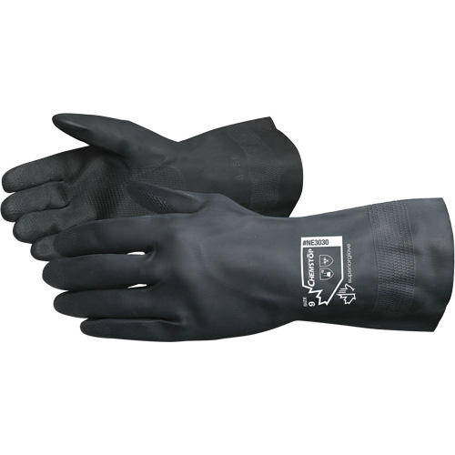 Gants doubl&eacute;s r&eacute;sistants aux produits chimiques Chemstop, Taille 7, 12" lo, N&eacute;opr&egrave;ne, Doublure en Ouat&eacute;e, 30 mils Meunier Outillage Industriel