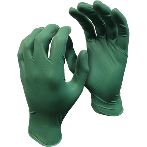 Gants 5559PF Green Monkey, Petit, Nitrile, 4 mils, Sans poudre, Vert Meunier Outillage Industriel