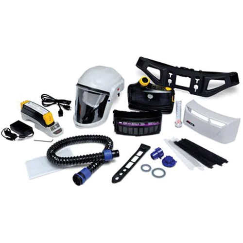Versaflo Powered Air Purifying Respirator Painter's Kit, Headcover & Faceshield, Lithium-Ion Battery Meunier Outillage Industriel