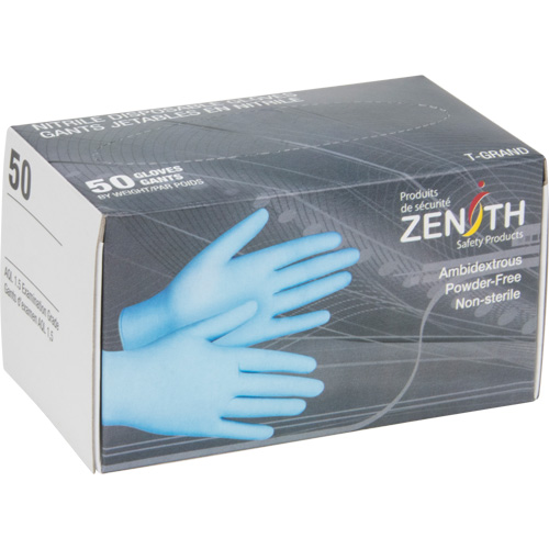 Gants jetables en paquets pour distributeur, Moyen, Nitrile, 4,5 mils, Sans poudre, Bleu Meunier Outillage Industriel