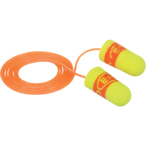 Bouchons d'oreilles SuperFit E-A-Rsoft, Paire - Sac en poly, Avec cordon Meunier Outillage Industriel