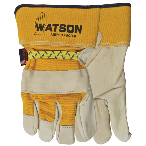 Gants pour cordeur American, T-Grand, Paume Cuir fleur de vache, Doubleure Coton Meunier Outillage Industriel