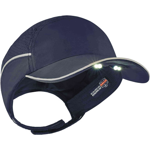 Skullerz&reg; 8965 Lightweight Bump Cap Hat with LED Lighting, Navy Blue Meunier Outillage Industriel