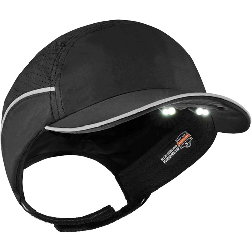 Skullerz&reg; 8965 Lightweight Bump Cap Hat with LED Lighting, Black Meunier Outillage Industriel
