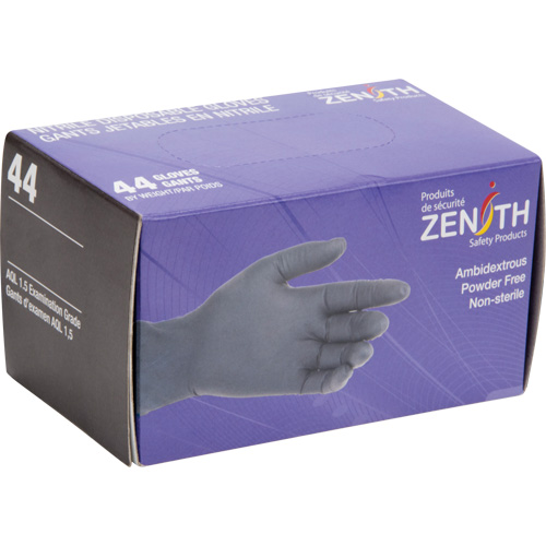 Gants jetables en paquets pour distributeur, 2T-Grand, Nitrile, 5 mils, Sans poudre, Noir Meunier Outillage Industriel