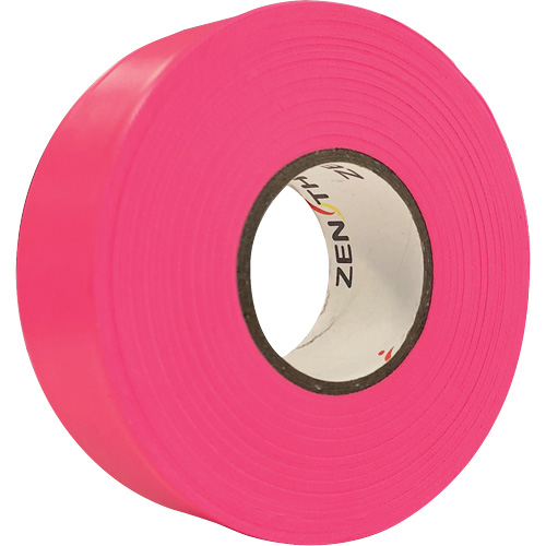 Ruban de signalisation, 1,1875" la x 164' lo, Rose fluorescent Meunier Outillage Industriel