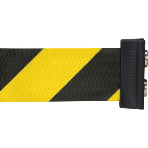 Magnetic Tape Cassette for Build-Your-Own Crowd Control Barrier, 7', Black and Yellow Tape Meunier Outillage Industriel