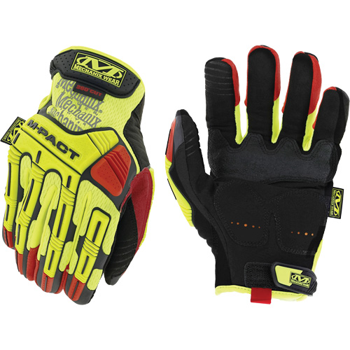Gants antichocs haute visibilit&eacute; D4-360 M-Pact, 8, Paume en Synth&eacute;tique, Poignet Boucle et crochet Meunier Outillage Industriel