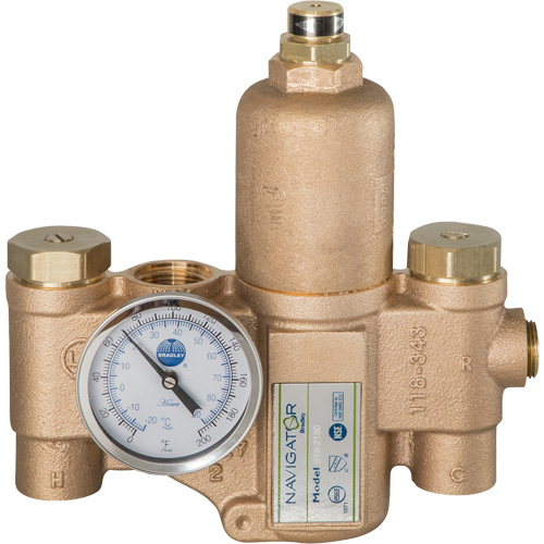 Robinet mitigeur thermostatique pour luminaires durgence Navigator EFX20, 30 gal./min Meunier Outillage Industriel