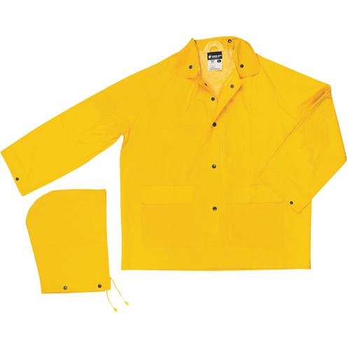 Imperm&eacute;able de s&eacute;rie classique avec capuchon amovible, Polyester/PVC, 3T-Grand, Jaune Meunier Outillage Industriel