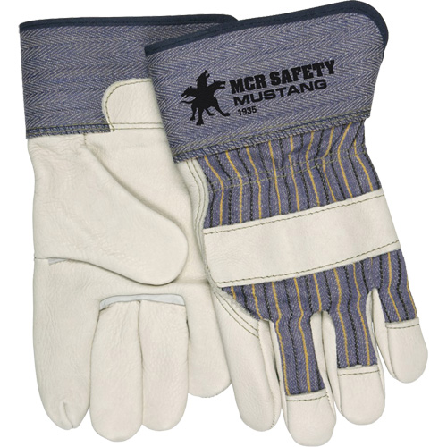 Gants dajusteur Mustang, Grand, Paume en Cuir fleur de vache, Doublure en Molleton Meunier Outillage Industriel