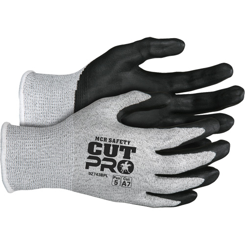Gants r&eacute;sistant aux coupes Safety Cut Pro, Taille Grand, Calibre 13, Rev&ecirc;tement Bipolym&egrave;re, Enveloppe en PEHP, ASTM ANSI niveau A7 Meunier Outillage Industriel