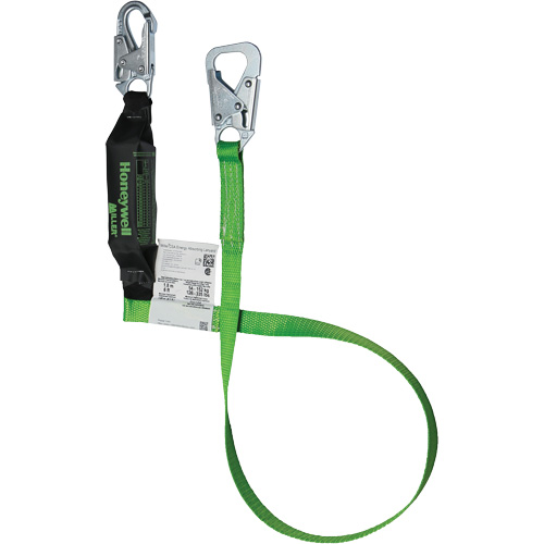 Miller&reg; BackBiter&reg; Tie-Back Lanyard, 6', Locking Snap Hook Center, Locking Snap Hook Leg Ends, Nylon/Polyester Meunier Outillage Industriel