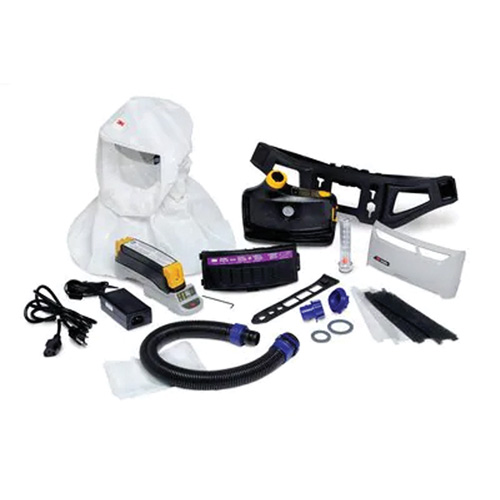 Versaflo Powered Air Purifying Respirator Easy Clean Kit, Loose Fitting Hood & Faceshield, Lithium-Ion Battery Meunier Outillage Industriel