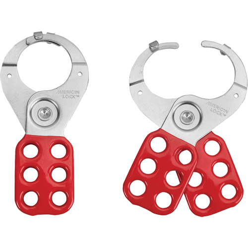 Moraillon de verrouillage &agrave; onglets en acier, Rouge Meunier Outillage Industriel